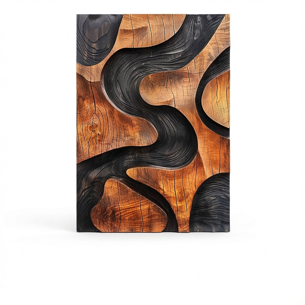 Riverwood Carved Wood Wall Art Panel