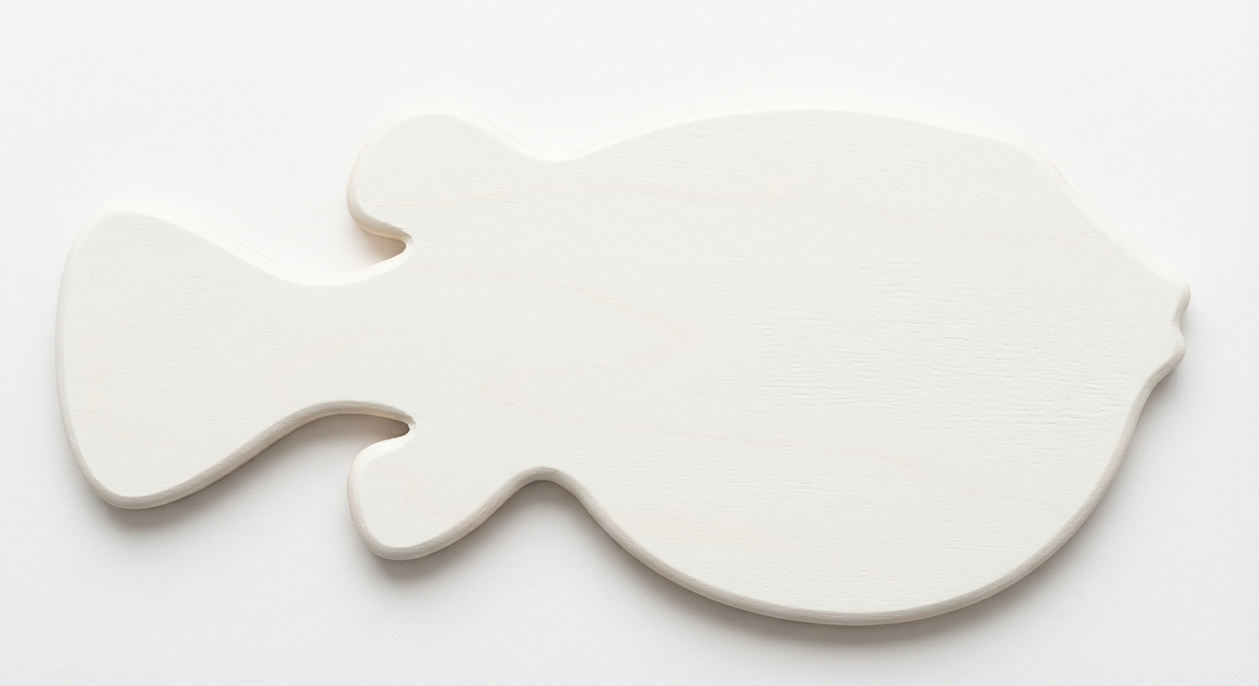Verdant Depths Carved Wood Wall Art Panel - Freeform (Cotton White)
