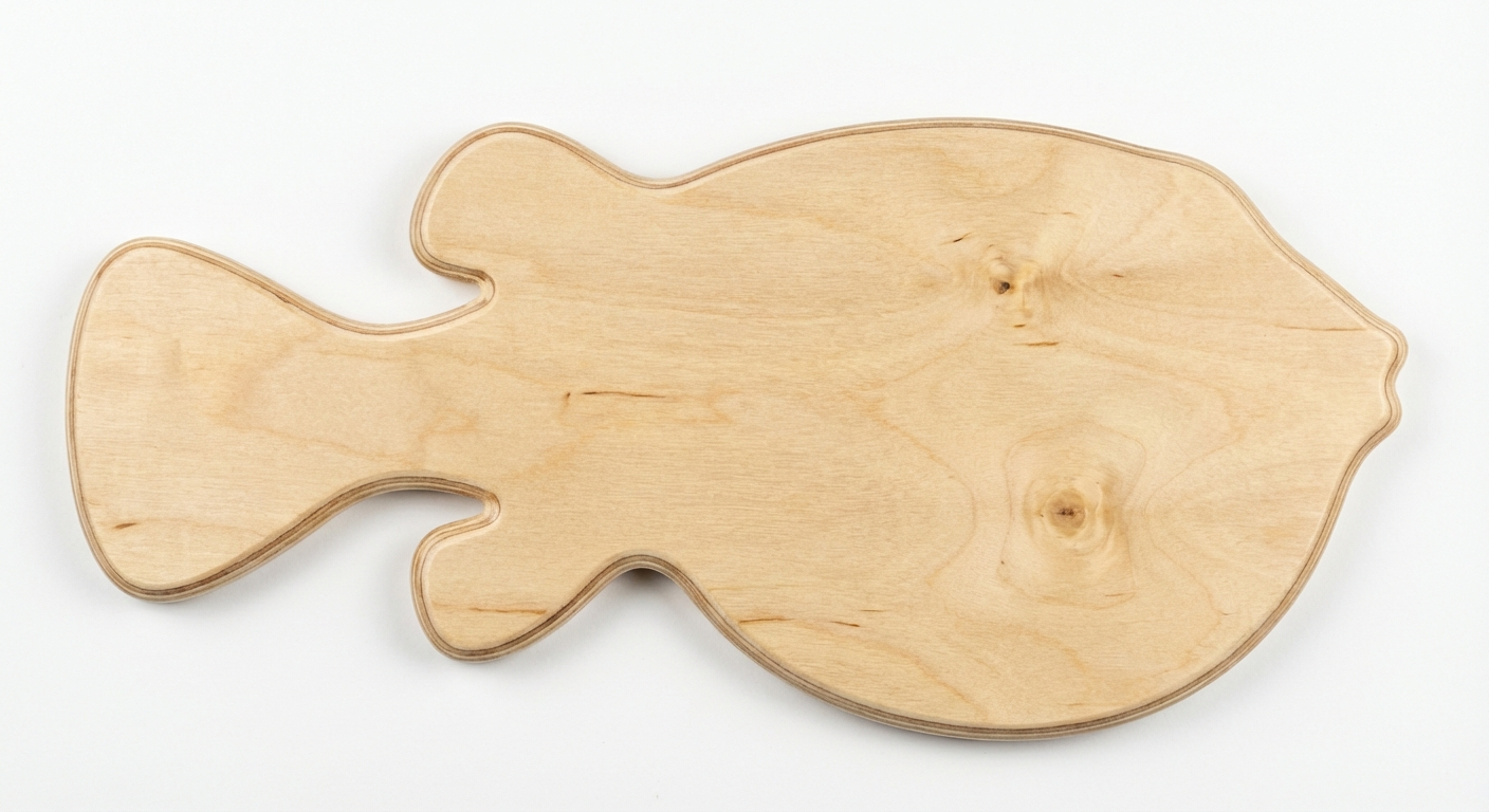 Verdant Depths Carved Wood Wall Art Panel - Freeform (Natural)