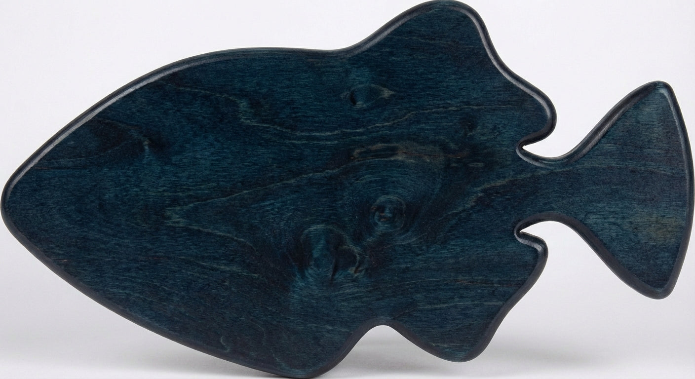 Coastal Currents Carved Wood Wall Art - Freeform (Midnight Sky)