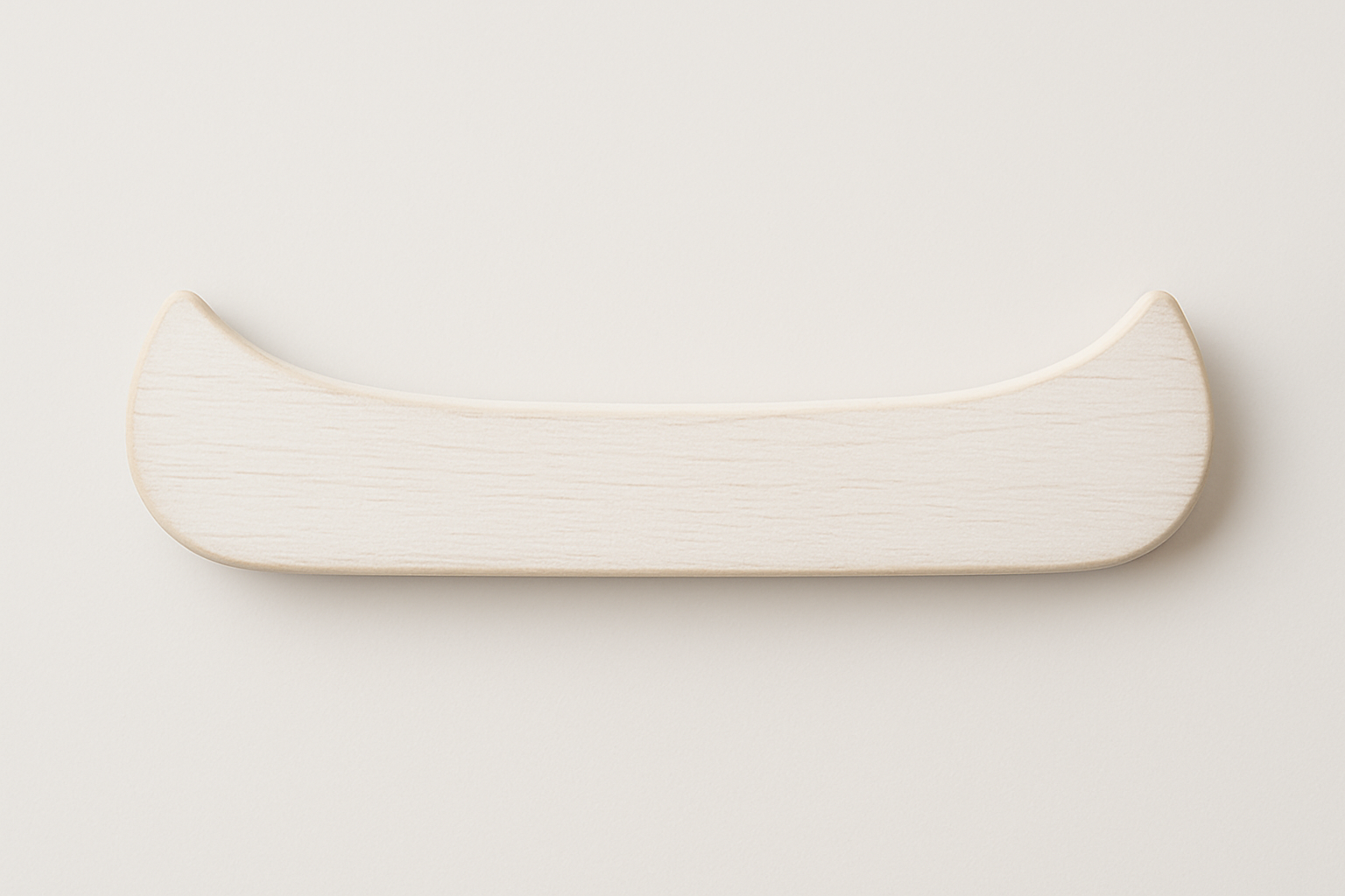 Canoe Carved Wood Wall Art Panel - Freeform (Cotton White)