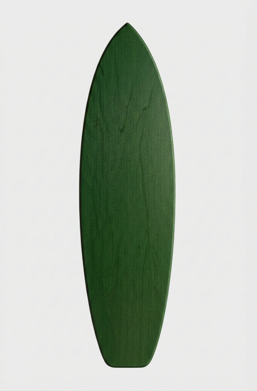 Stand-Up Paddleboard Carved Wood Wall Art Panel - Freeform (Fern)