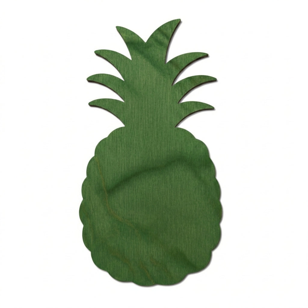 Pineapple Wood Wall Art Carved Wood Wall Art Panel - Freeform (Fern)