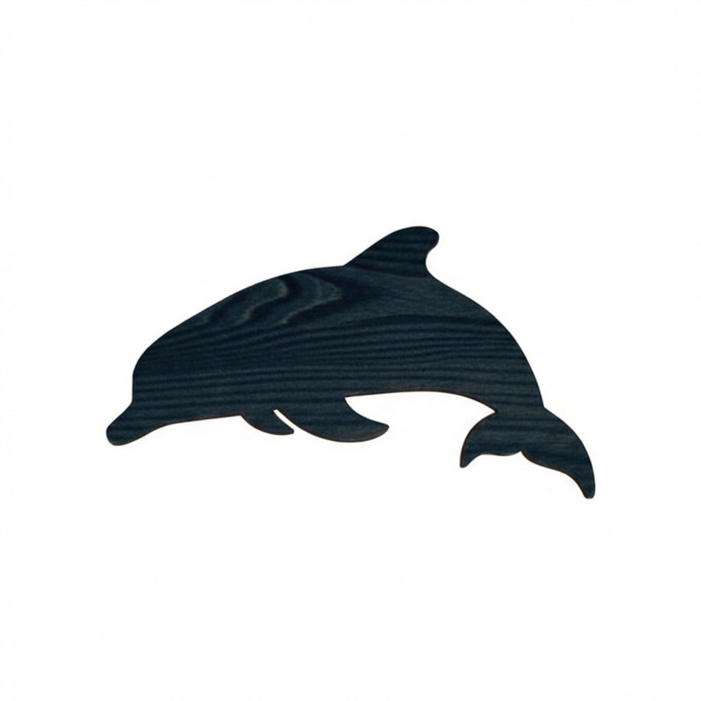 Porpoise Wood Wall Art Carved Wood Wall Art Panel - Freeform (Midnight Sky)