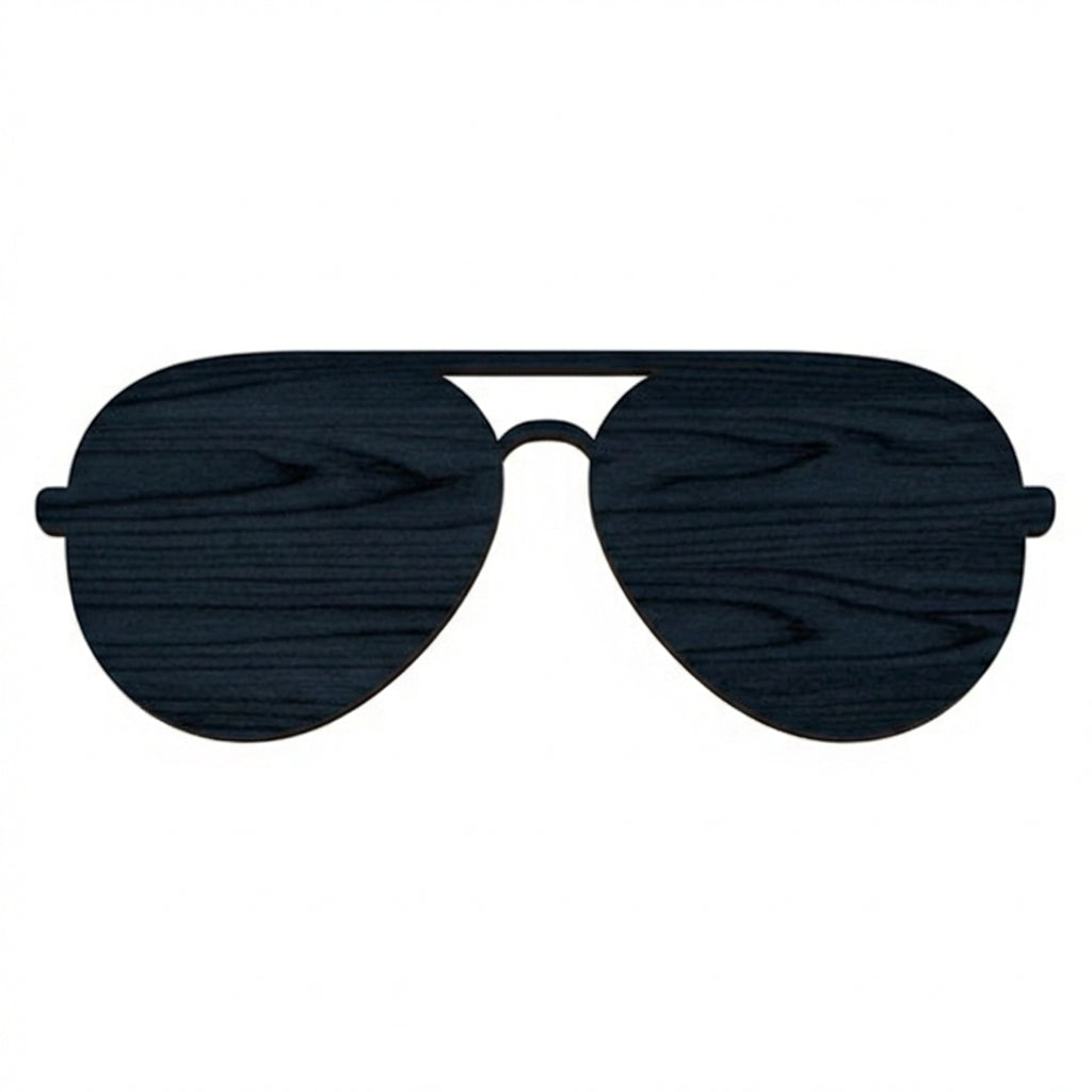 Aviator Sunglasses Wood Wall Art Carved Wood Wall Art Panel - Freeform (Midnight Sky)