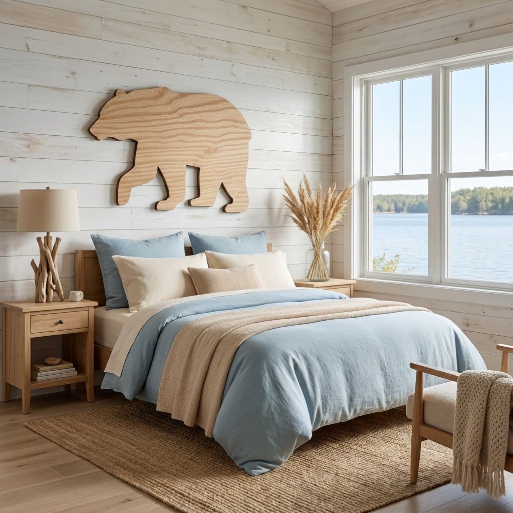 Bear Wood Wall Art Carved Wood Wall Art Panel