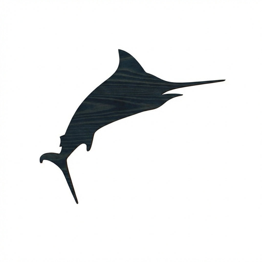 Marlin Wood Wall Art Carved Wood Wall Art Panel - Freeform (Midnight Sky)