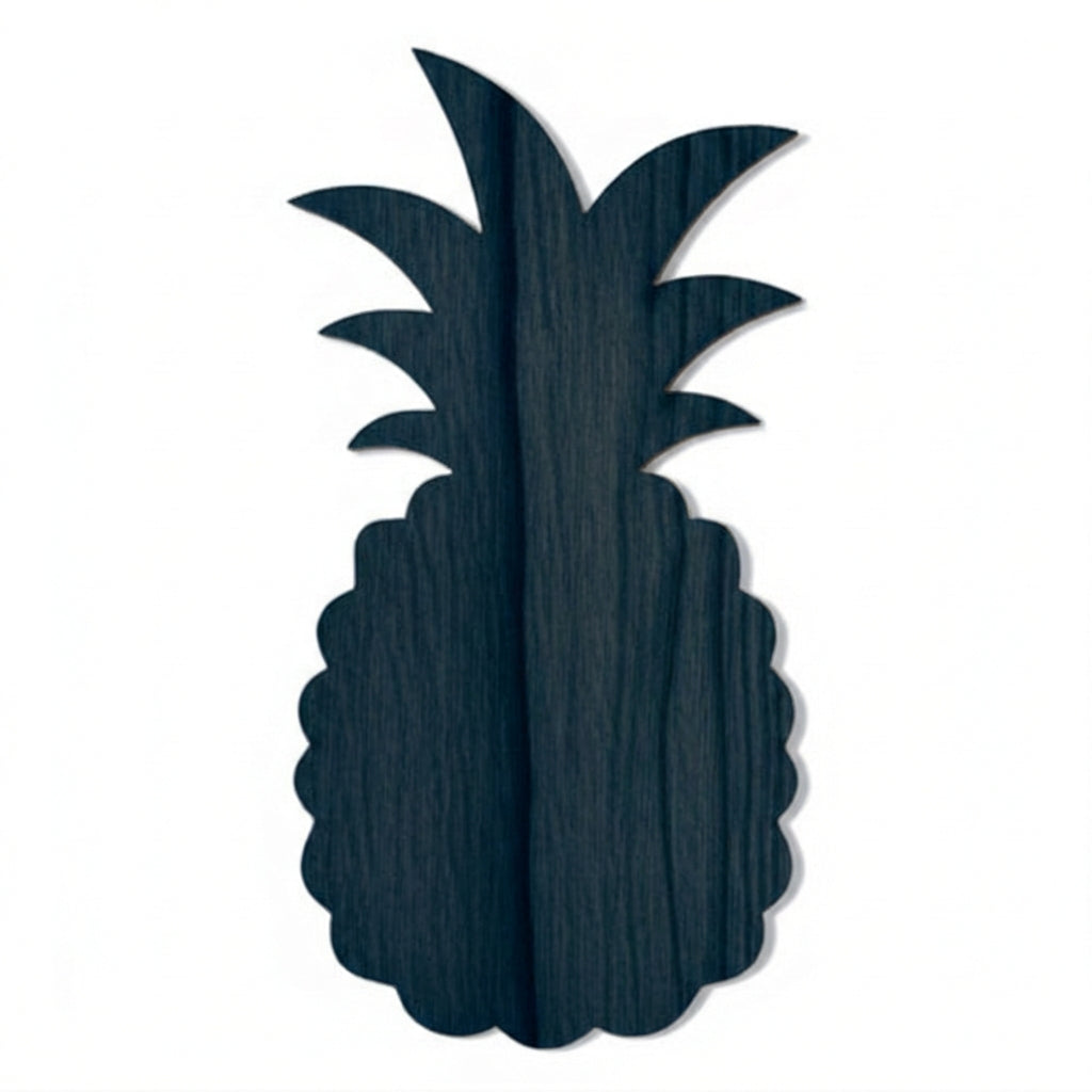 Pineapple Carved Wood Wall Art Panel - Freeform (Midnight Sky)