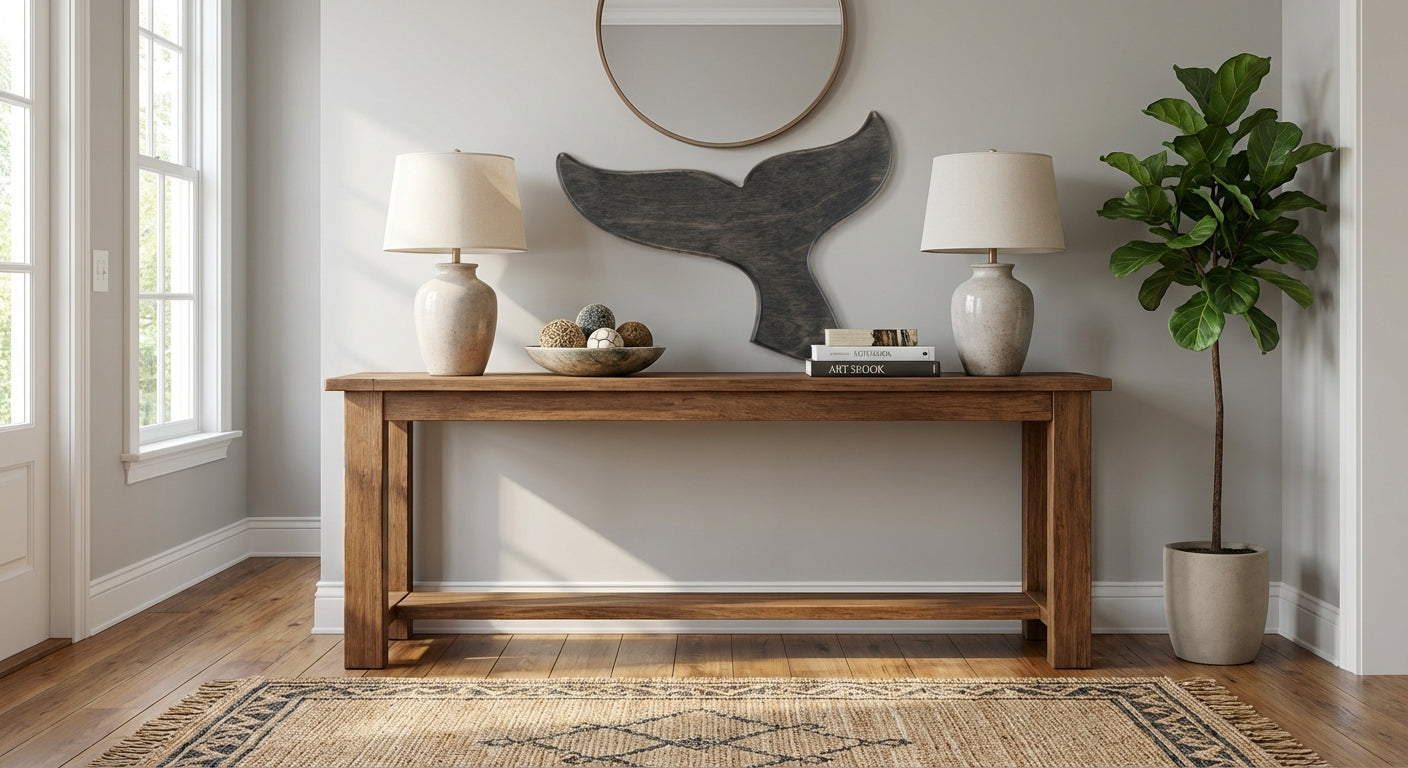 Whale Tail in Charcoal finish - room setting