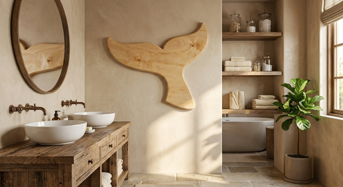 Whale Tail in Natural finish - room setting