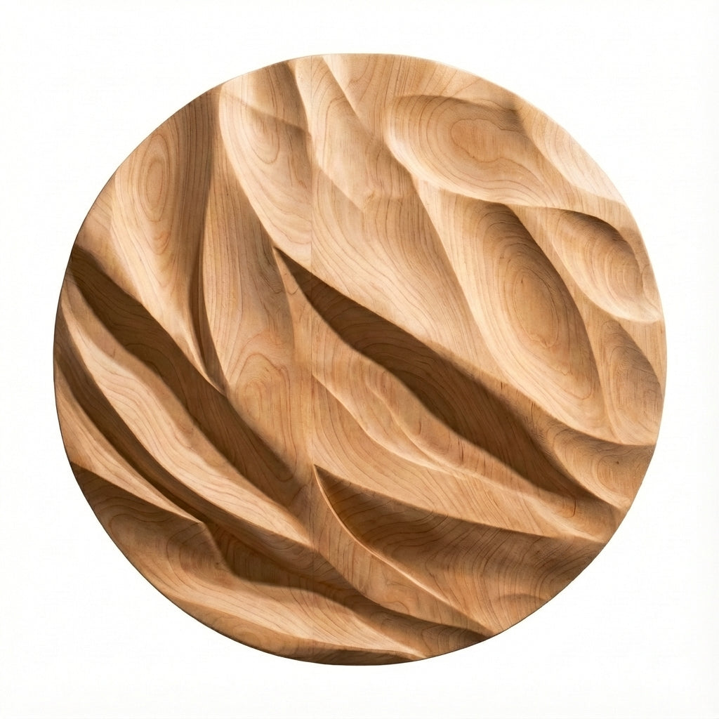 Erosion Carved Wood Wall Art Panel