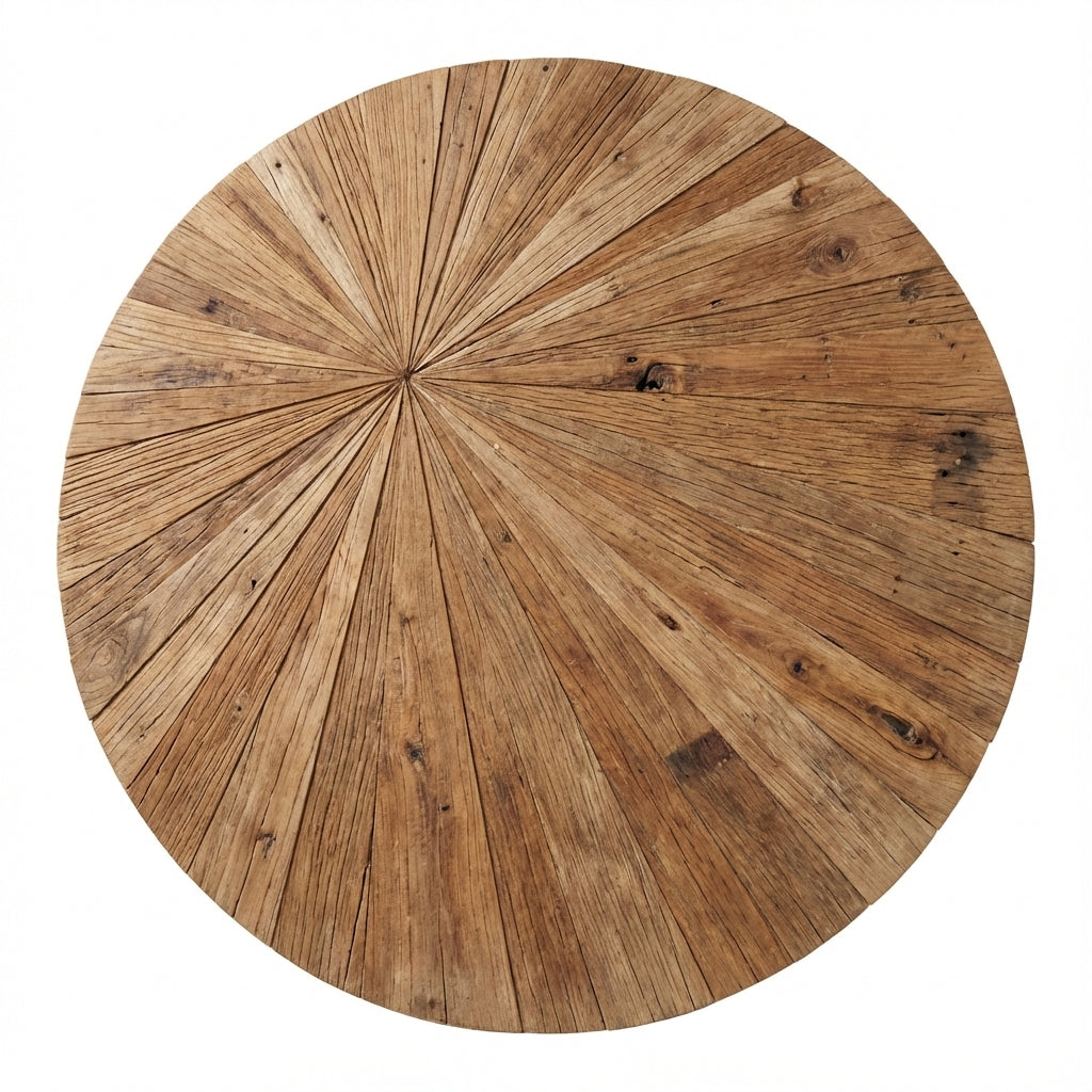 Radiant Sunburst Carved Wood Wall Art Panel