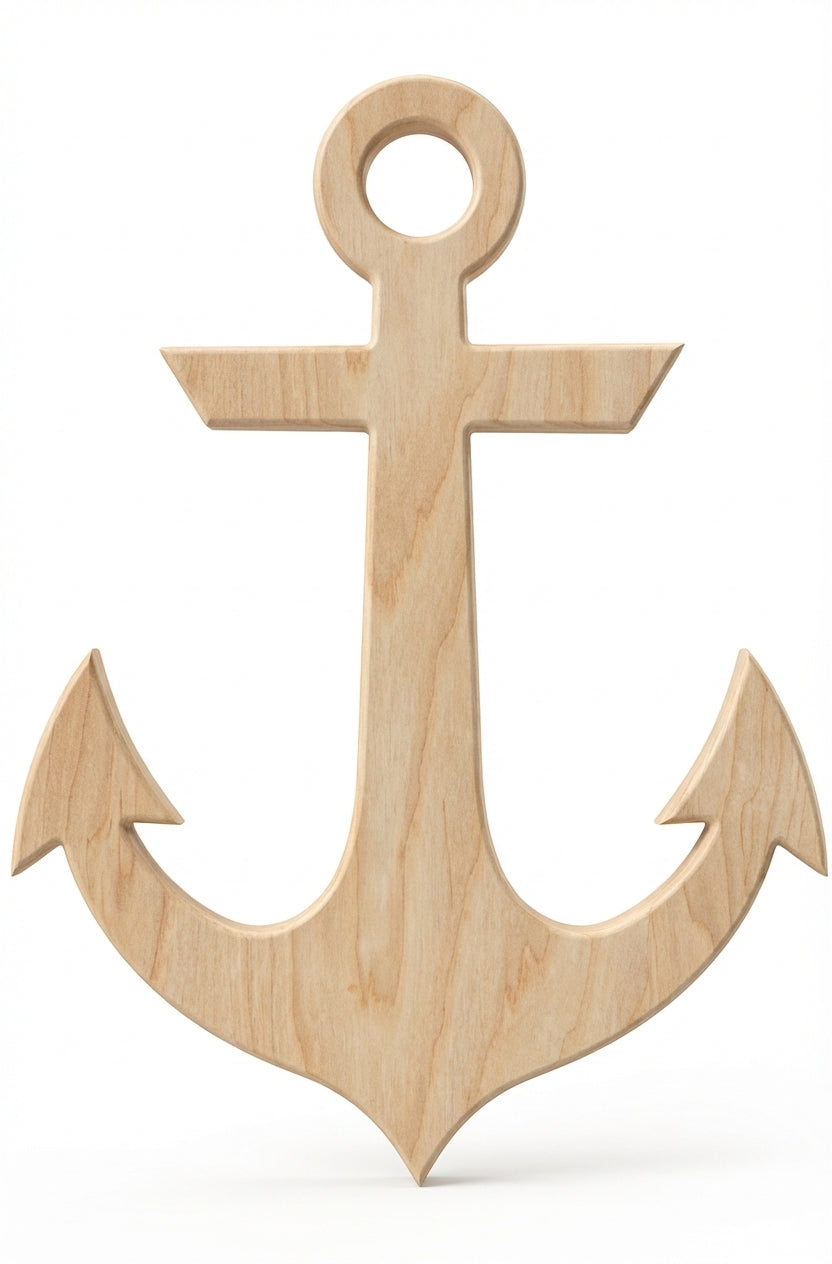 Nautical Anchor Carved Wood Wall Art