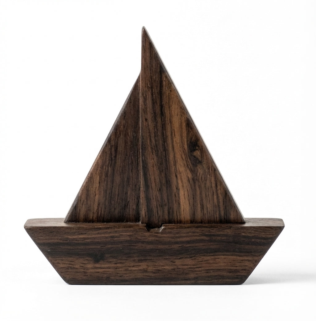 Sailboat Dreams Carved Wood Wall Art Panel