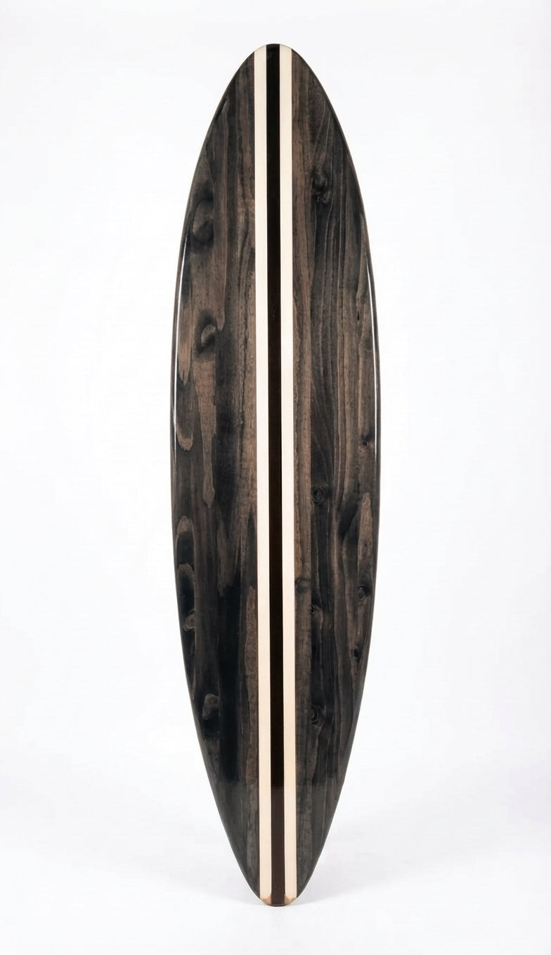 Tributary Wood Wall Art Panel - Freeform (Charcoal)