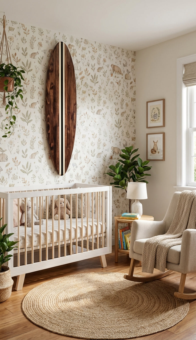 Tributary Wood Wall Art Panel - Freeform in Nursery (Natural)