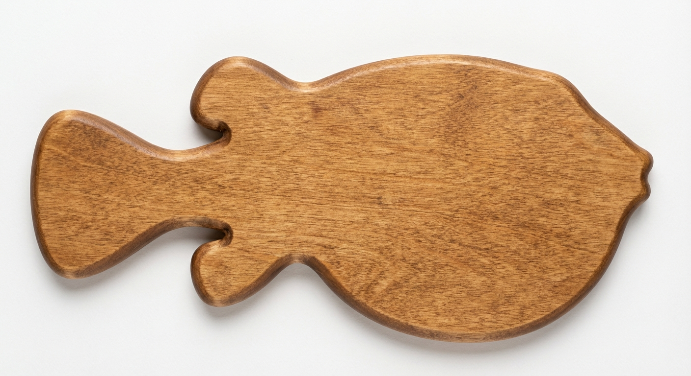 Verdant Depths Carved Wood Wall Art Panel - Freeform (Fern)