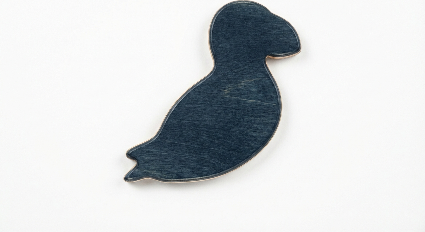Abstract Avian Carved Wood Wall Art Panel - Freeform (Midnight Sky)