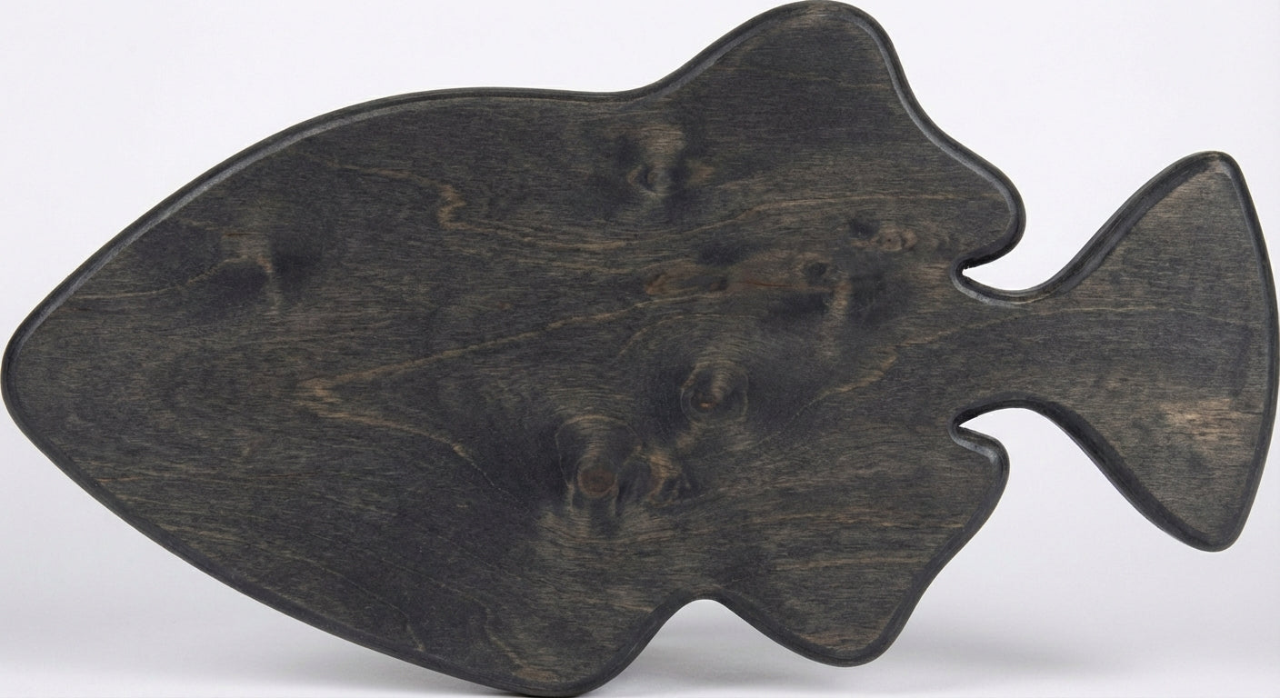 Coastal Currents Carved Wood Wall Art - Freeform (Charcoal)