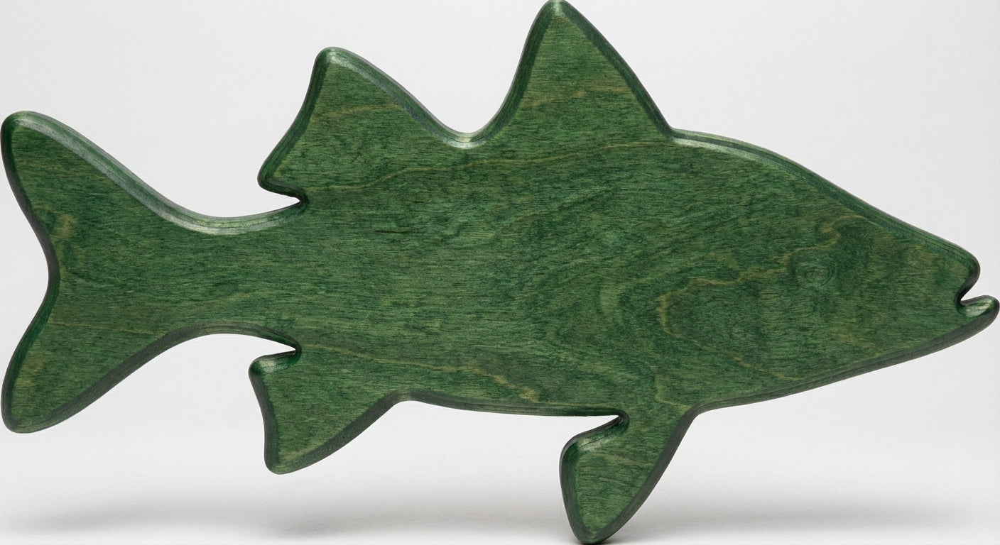 Abstract Fish Wood Wall Art - Freeform (Fern)