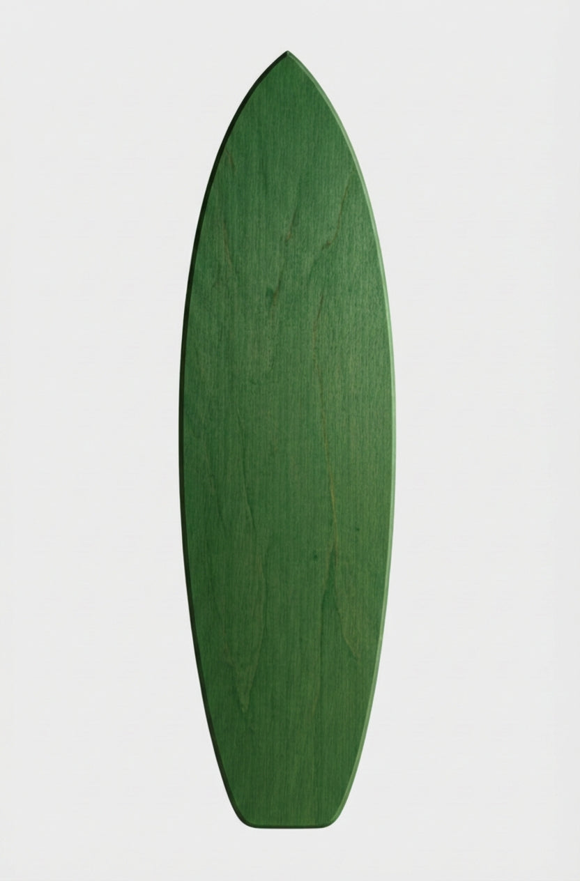 Stand-Up Paddleboard Carved Wood Wall Art Panel - Freeform (Fern)
