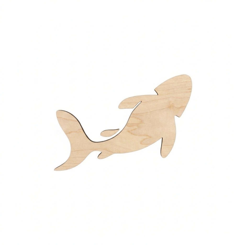 Koi Fish Wood Wall Art Carved Wood Wall Art Panel - Freeform (Natural)