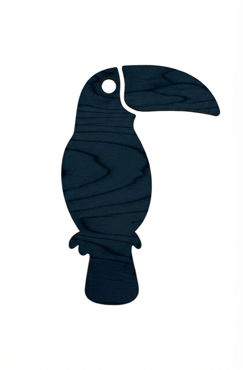 Toucan Wood Wall Art Carved Wood Wall Art Panel - Freeform (Midnight Sky)
