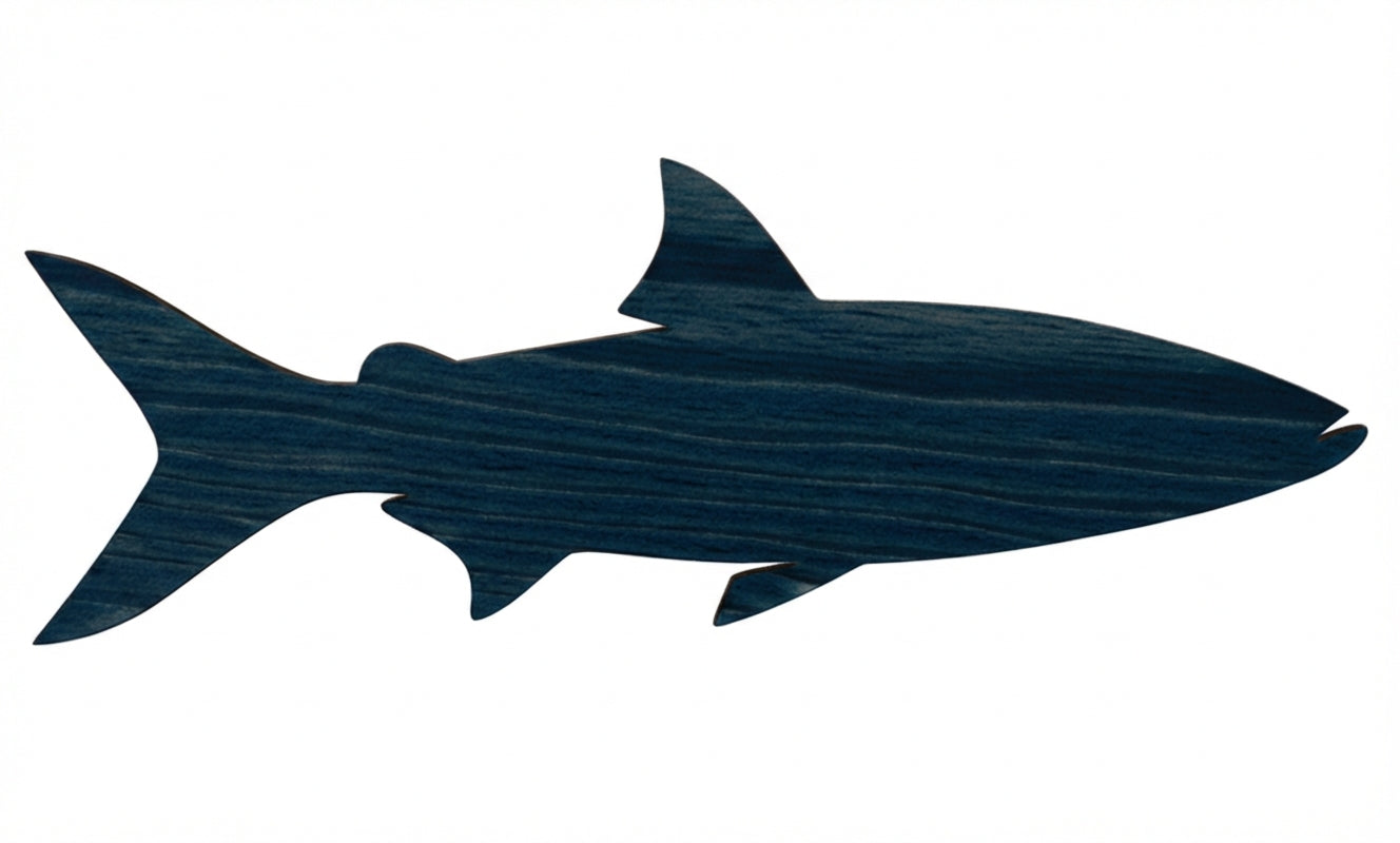 Bonefish Wood Wall Art Carved Wood Wall Art Panel - Freeform (Midnight Sky)