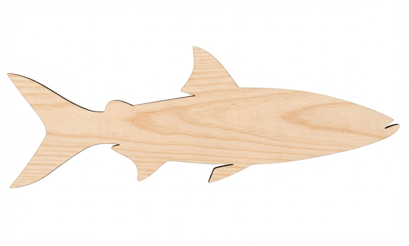 Bonefish Wood Wall Art Carved Wood Wall Art Panel - Freeform (Natural)