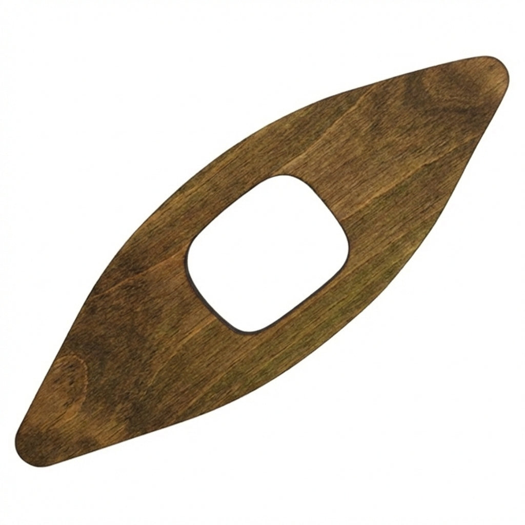 Kayak Wood Wall Art Carved Wood Wall Art Panel - Freeform (Fern)