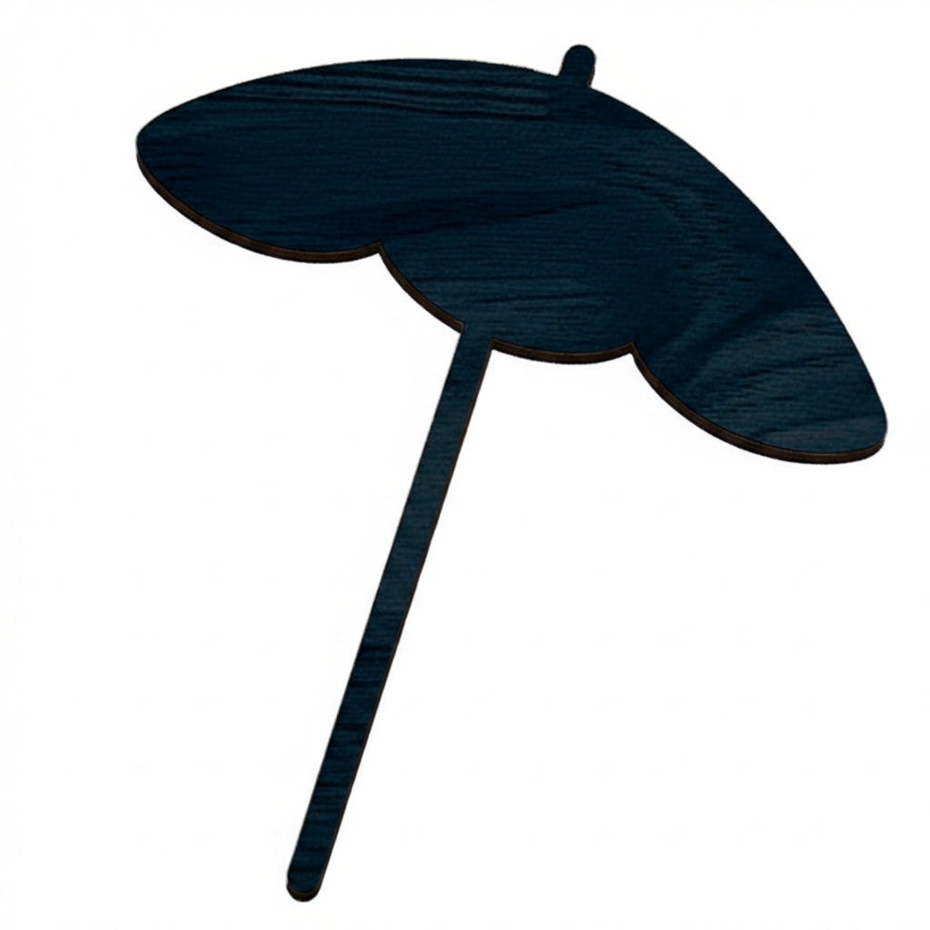 Beach Umbrella Wood Wall Art Carved Wood Wall Art Panel - Freeform (Midnight Sky)
